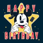 Verjaardagskaart Mickey Mouse met ster